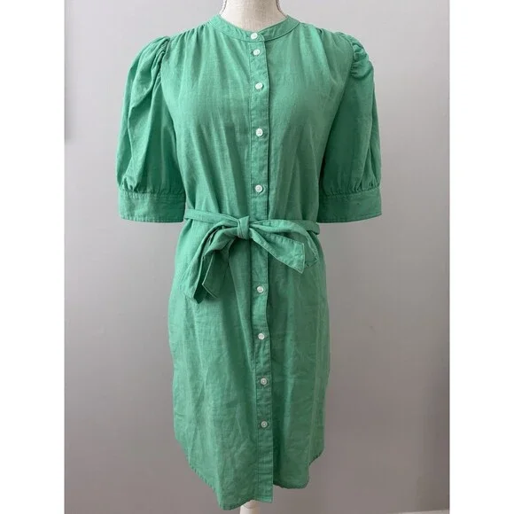 green emerald velvet dress Maxi linen dress AGRA in Green